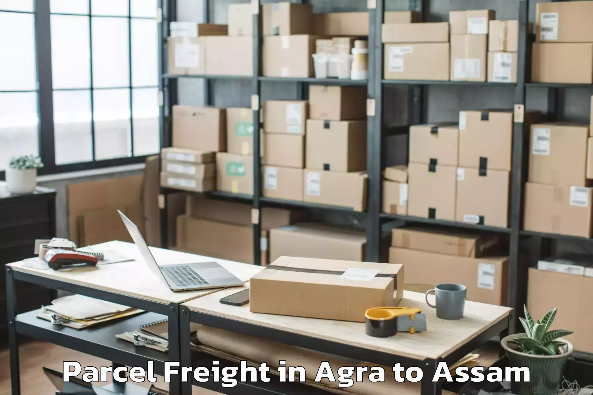 Book Your Agra to Baganpara Parcel Freight Today